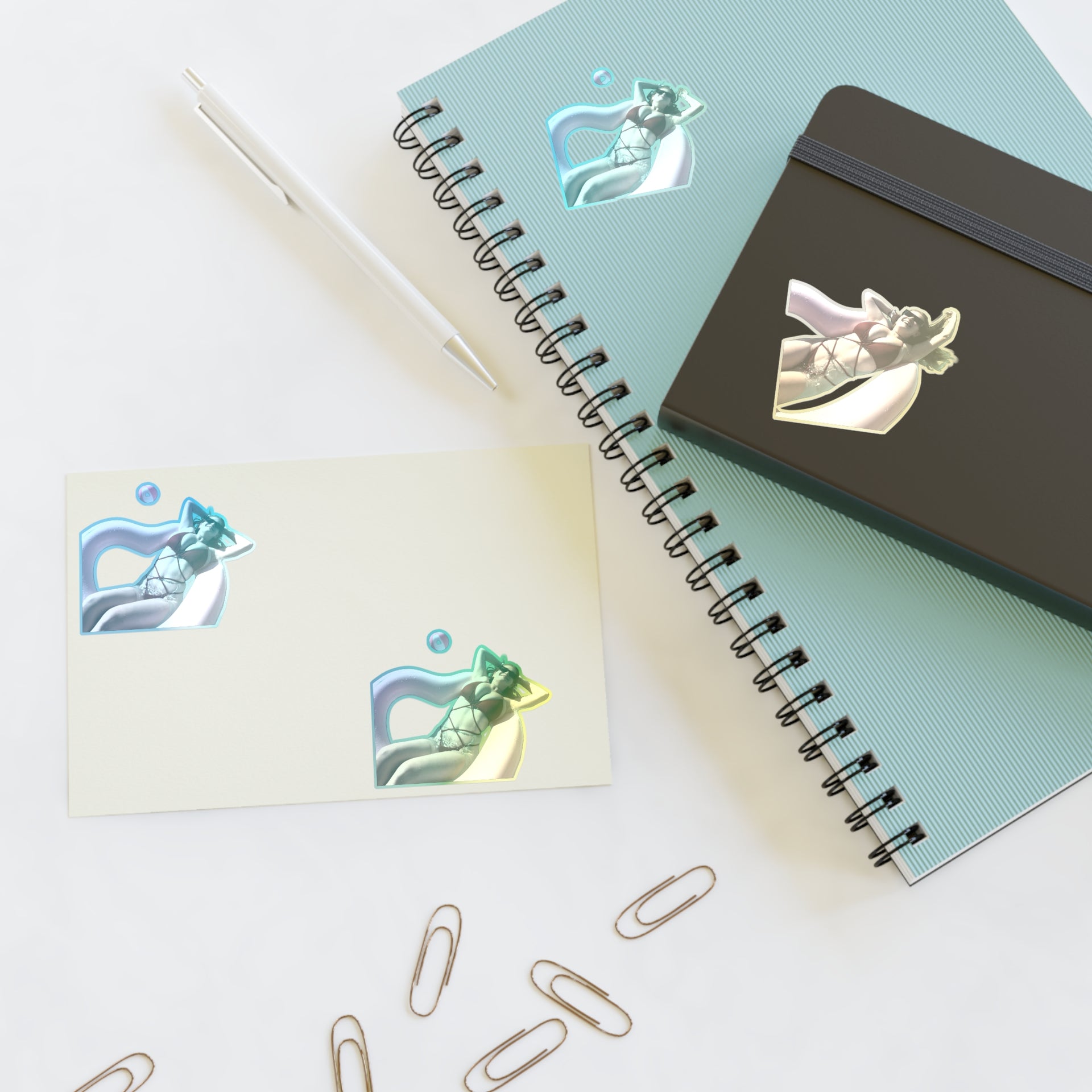 Summer Vibes Sticker Sheets - EF Pool Tube