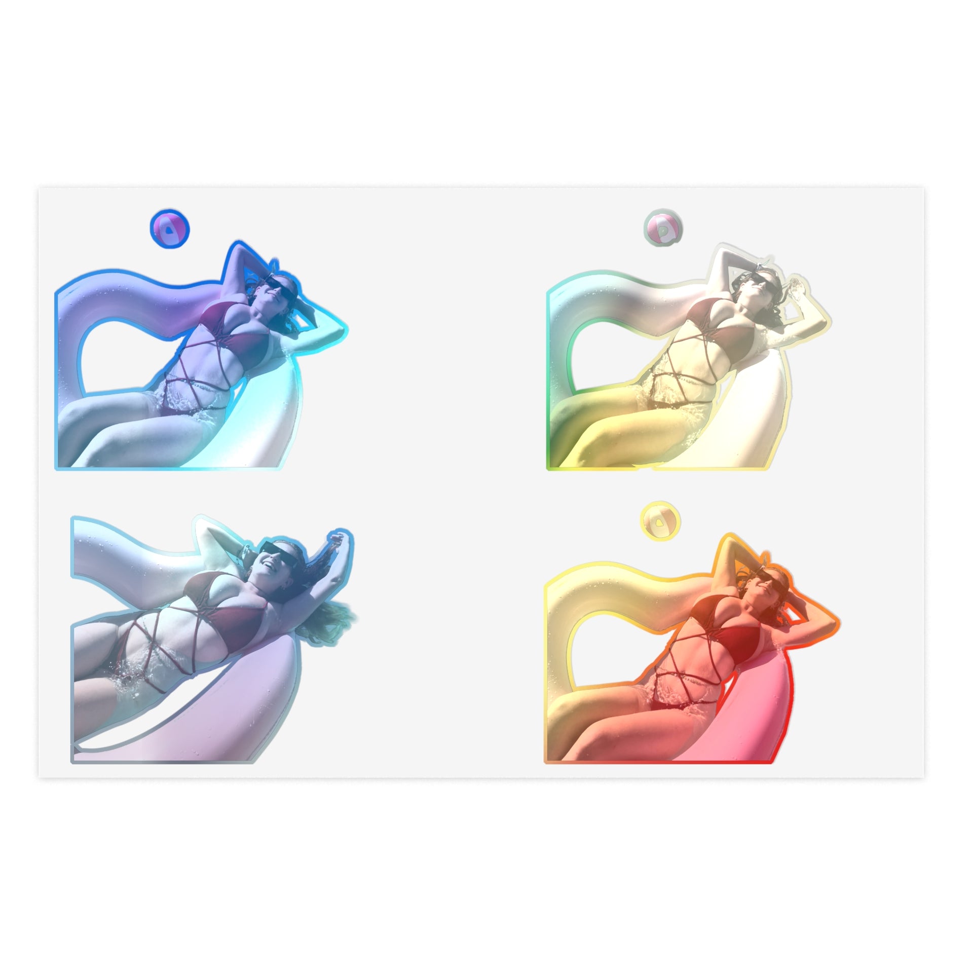 Summer Vibes Sticker Sheets - EF Pool Tube